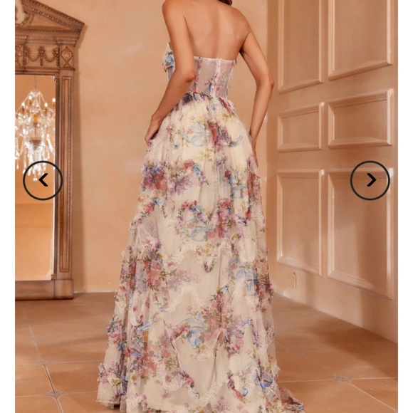 Floral Strapless Maxi Dress - Picture 5 of 12